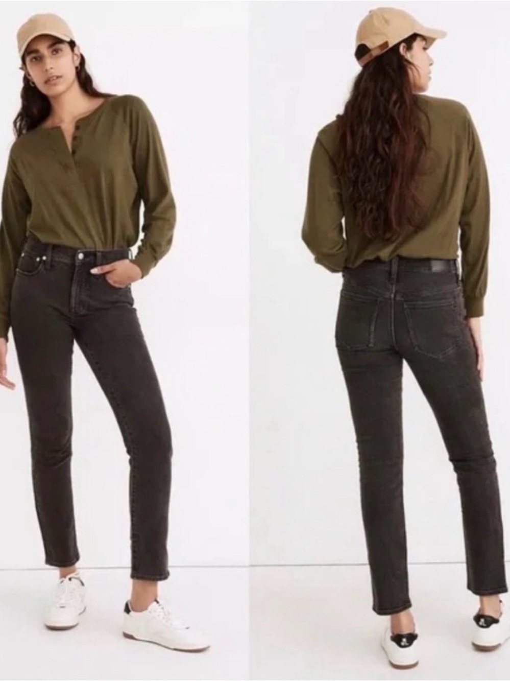 Madewell The Mid-Rise Perfect Vintage Jean Lunar Wash Size 23 black preppy denim